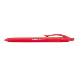 Bolígrafo retráctil milan p1 touch rojo.