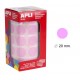 Gomet apli en formato redondo, Ø 20 mm. rosa, rollo de 1.770 uds.