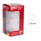 Gomet apli en formato redondo, Ø 20 mm. blanco, rollo de 1.770 uds.
