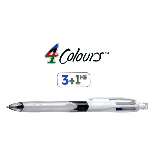 Bolígrafo retráctil multifunción bic 4 colores 3+1.