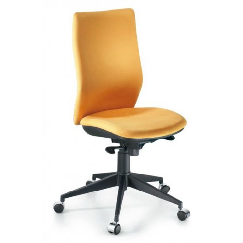 Silla de oficina Vela syncro, respaldo alto con regulación lumbar y asiento regulable en altura.