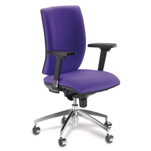 Silla de oficina pop, syncro, asiento y respaldo regulables en altura, brazos 2d