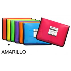 Carpeta con cremallera grafoplas blackline din a4+, amarillo