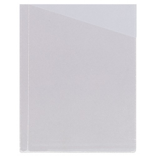 Funda planos sin taladro en pvc de 100 micras grafoplas din a4, corte diagonal, transparente