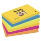 Bloc de notas adhesivas 3m post-it super sticky 76x127 mm. color río de janeiro, pack de 6 blocs.