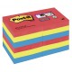 Bloc de notas adhesivas 3m post-it super sticky 47,6x47,6 mm. color río de janeiro, pack de 12 blocs.