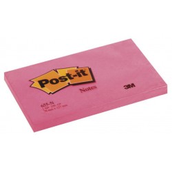 Bloc de notas adhesivas 3m post-it 655 76x127 mm. rosa, pack de 6 blocs