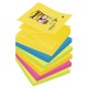 Bloc de notas adhesivas 3m post-it super sticky z-notes, 76x76 mm. colores surtidos río de janeiro, pack de 6 blocs