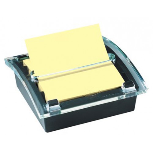 Dispensador de notas adhesivas 3m post-it z-notes, 76x76 mm. millenium, negro