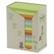 Bloc de notas adhesivas recicladas 3m post-it linea verde 655-1t 76x127 mm. en color amarillo, torre de 16 blocs.