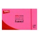Bloc de notas adhesivas apli gama funny, 125x75 mm. rosa fluorescente