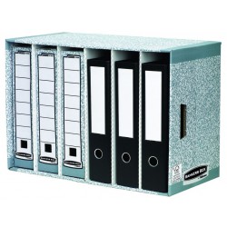 Clasificador para 6 archivadores en cartón bankers box by fellowes system 400x580x290 mm. gris/blanco