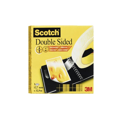 Cinta adhesiva doble cara 3m scotch 665, 12 mm. x 33 mts.