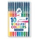 Rotulador escolar staedtler triplus color 323 en colores surtidos, estuche de 10 uds.