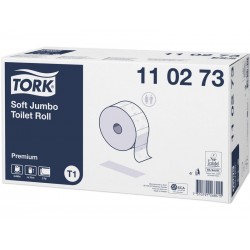 Papel higiénico industrial soft jumbo tork premium, 2 capas, 97 mm. x 360 mts. color blanco.