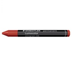 Crayón de cera staedtler lumocolor permanent omnigraph 236, rojo, caja de 12 uds.