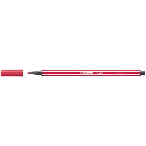 Rotulador punta de fibra Stabilo Pen 68 rojo oscuro.