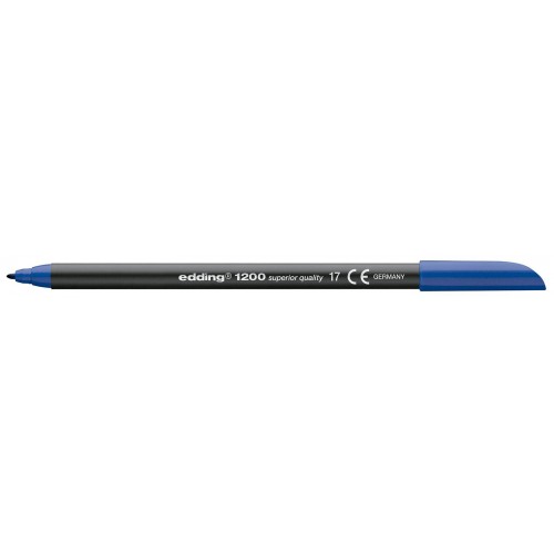 Rotulador punta de fibra edding 1200 azul acero.