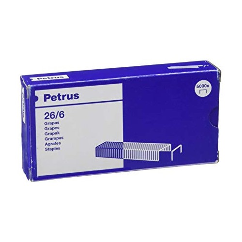 Grapas petrus cobreadas 26/6, caja de 5.000 uds.