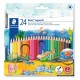 Lápiz de color aquarelable staedtler noris club aquarell 144 10, colores surtidos, estuche 24 uds.