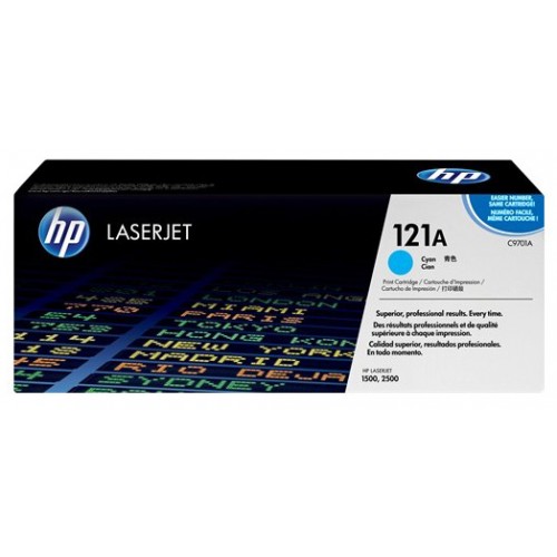 Toner laser hewlett packard laserjet color 1500/2500, 121A cyan.