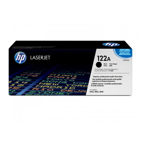 Toner laser hewlett packard laserjet color 2550/2800/2820/2840, 122A negro.