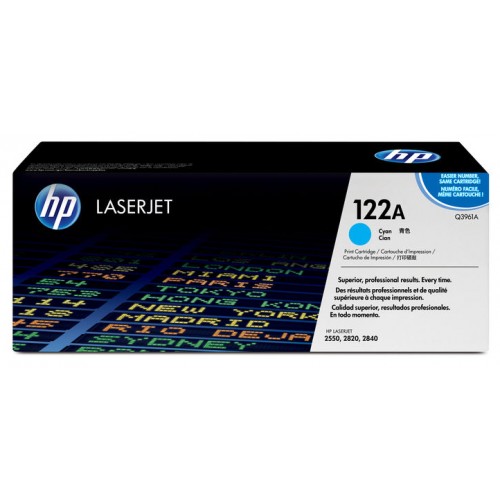 Toner laser hewlett packard laserjet color 2550/2800/2820/2840, 122A cyan.