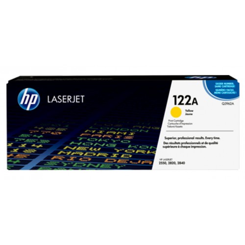 Toner laser hewlett packard laserjet color 2550/2800/2820/2840, 122A amarillo.
