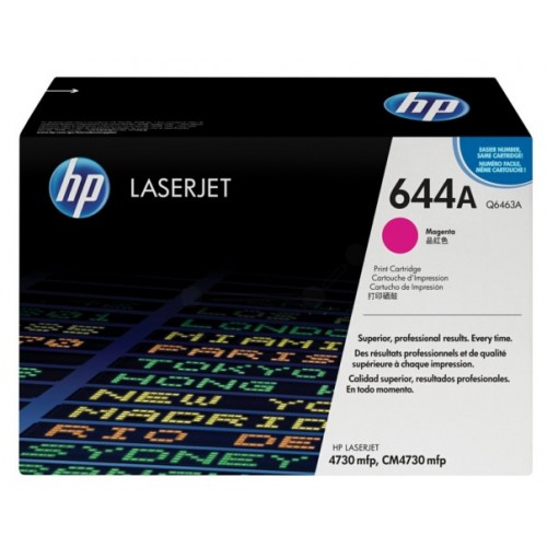 Toner laser hewlett packard laserjet color 4730, 644A magenta.