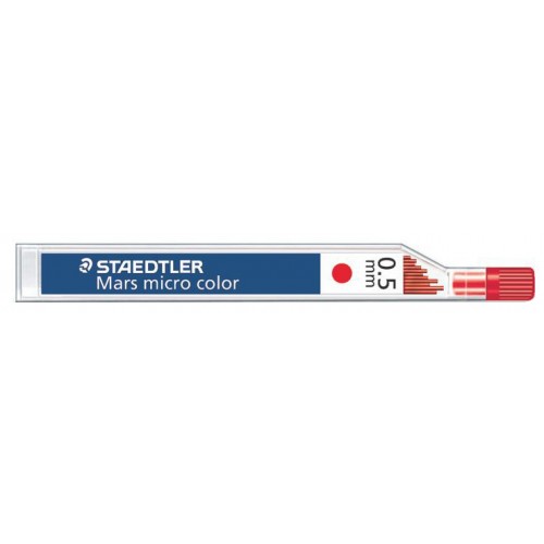 Minas staedtler mars micro color rojo 254 05-2, tubo con 12 uds.