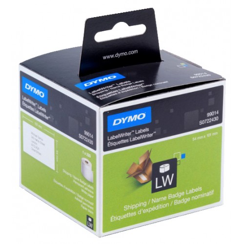 Etiqueta dymo labelwriter™, 54x101 mm. papel blanco, rollo de 220 uds.