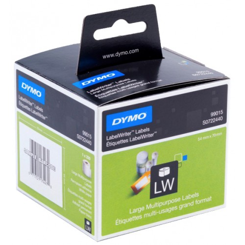 Etiqueta dymo labelwriter™, 54x70 mm. papel blanco, rollo de 320 uds.