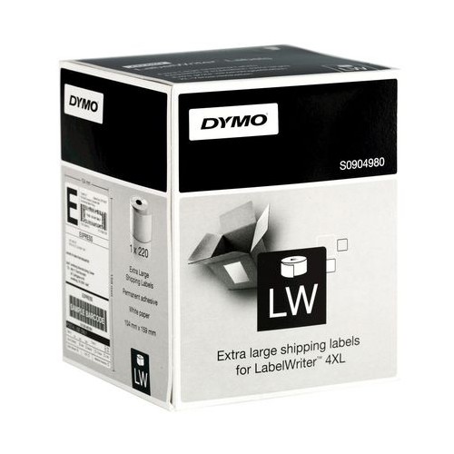Etiqueta dymo labelwriter™, 104x159 mm. papel blanco, rollo de 220 uds.
