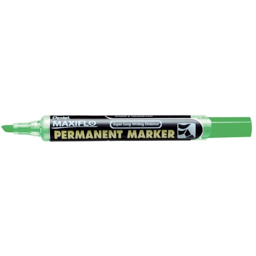 Marcador permanente pentel maxiflo nlf60, verde