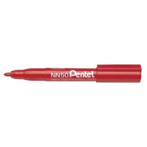 Marcador permanente pentel nn50, rojo