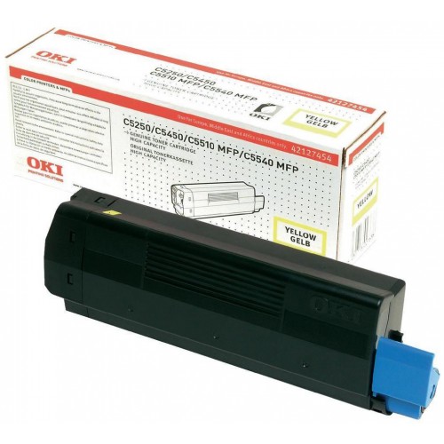 Toner laser oki c5250/c5450/c5110 mfp/c5540 mfp amarillo.