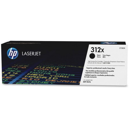 Toner laser hewlett packard color laserjet pro mfp m476dn/m476dw/m476nw, 312x negro