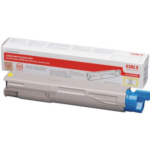Toner laser oki c3520/mc360 amarillo.