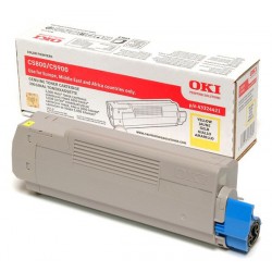 Toner laser oki c5550/5800/5900 amarillo type c8.