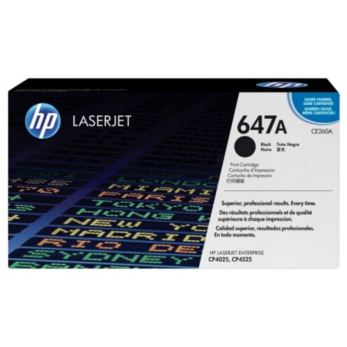 Toner laser hewlett packard laserjet color cp4025/4525/4525dn negro.