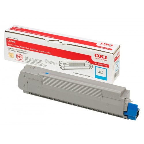 Toner laser oki c8600/8800 cyan.