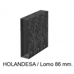 Cajetín archivador de palanca grafoplas ecoclassic en formato holandesa, lomo 86 mm. color jaspeado negro.