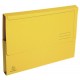 Subcarpeta cartulina con bolsa fuelle y solapa exacompta en formato din a-4, color amarillo.