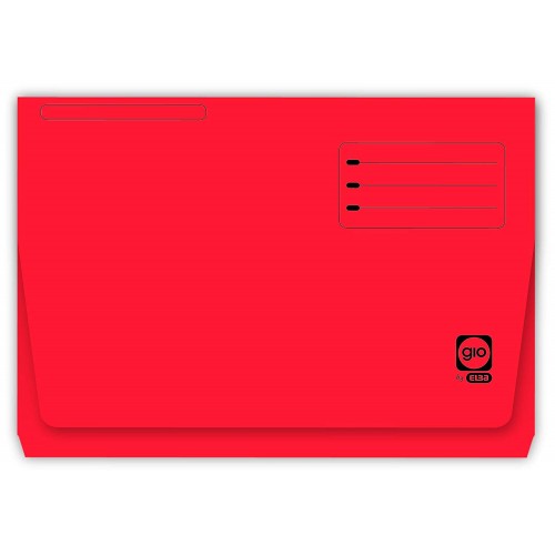 Subcarpeta cartulina con bolsa fuelle y solapa gio by elba, folio, rojo