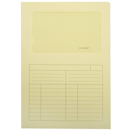 Subcarpeta cartulina con ventana transparente q-connect din a4, amarillo