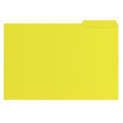 Subcarpeta cartulina con pestaña izquierda gio by elba en formato folio, color amarillo.