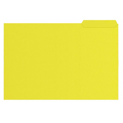Subcarpeta cartulina con pestaña izquierda gio by elba en formato folio, color amarillo.