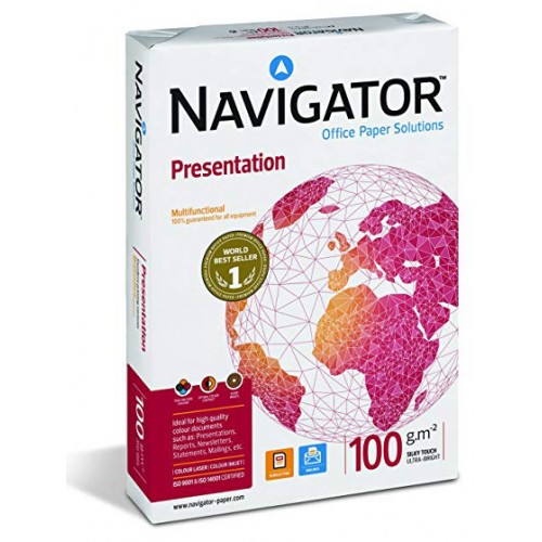 Papel navigator presentation, din a4, 100 grs/m². paquete de 500 hojas