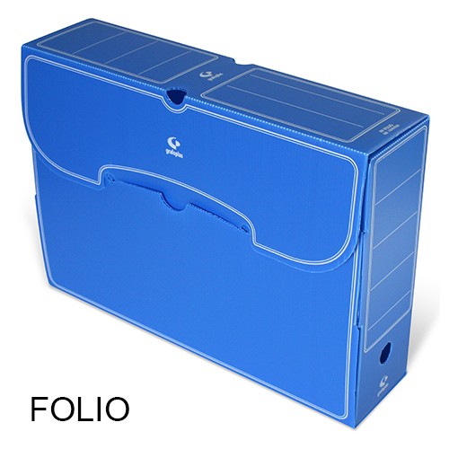 Caja de archivo definitivo grafoplas folio, polipropileno azul