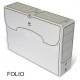 Caja de archivo definitivo grafoplas folio, polipropileno blanco